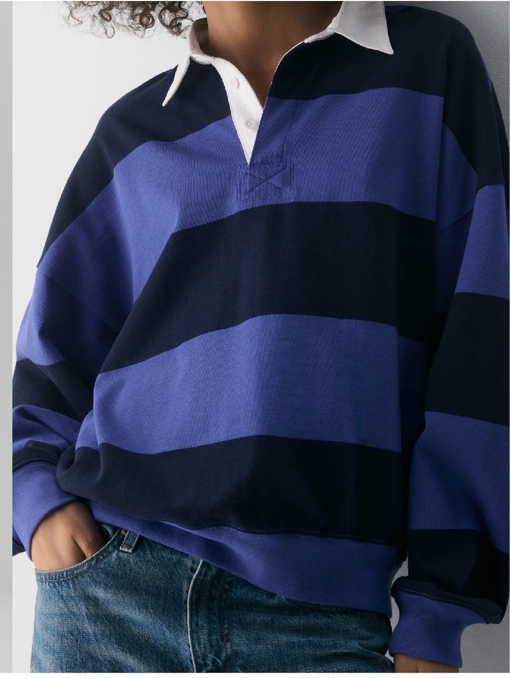 Aritzia Tna Mighty Cotton™ Lomu Polo - Limited Edition — 
Moonsail Bl /Admiral
